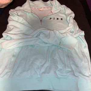 Teal VS PINK quarter zip